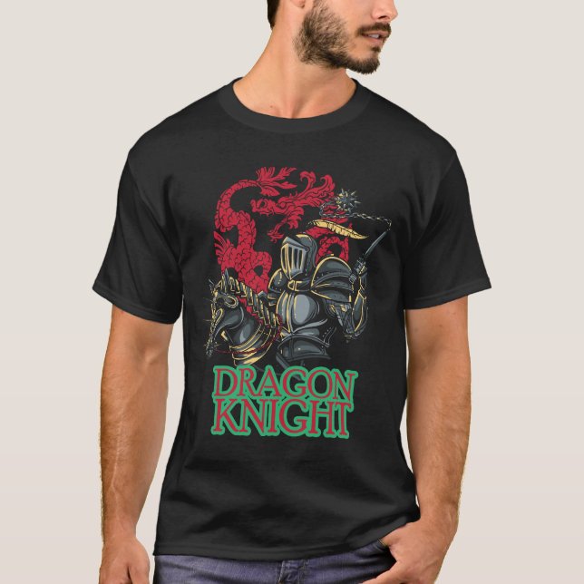 Dragon Knight Artistics Graphic Print On Demand T Shirt (Framsida)