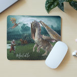 Dragon Knight Medieval Castle Fantasy Personlig Musmatta<br><div class="desc">Den här designen har skapats genom digital grafik. Det kan vara personlig i området att tillhandahålla eller anpassa genom att klicka för att anpassa ytterligare alternativ och ändra namn, initialer eller ord. Du kan också ändra texten färg och stil eller ta bort texten för en bilddesign. Kontakta mig på colorflowcreations@gmail.com...</div>