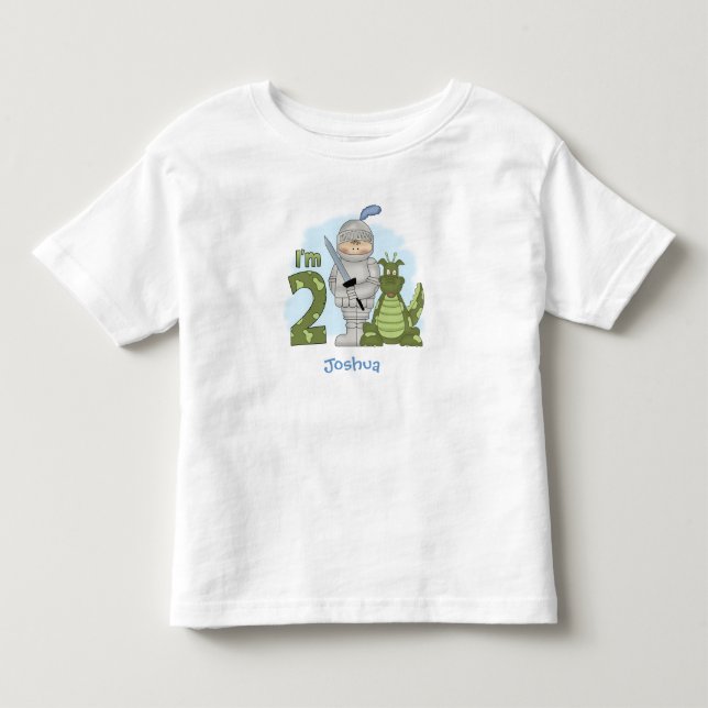 Dragon Knight Personlig 2:a födelsedagen Tee Shirt (Framsida)