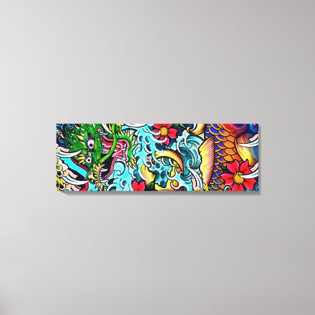 Dragon Koi Canvastryck (Framsida)