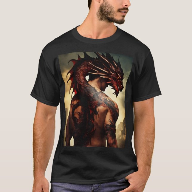 Dragon-krigare T Shirt (Framsida)