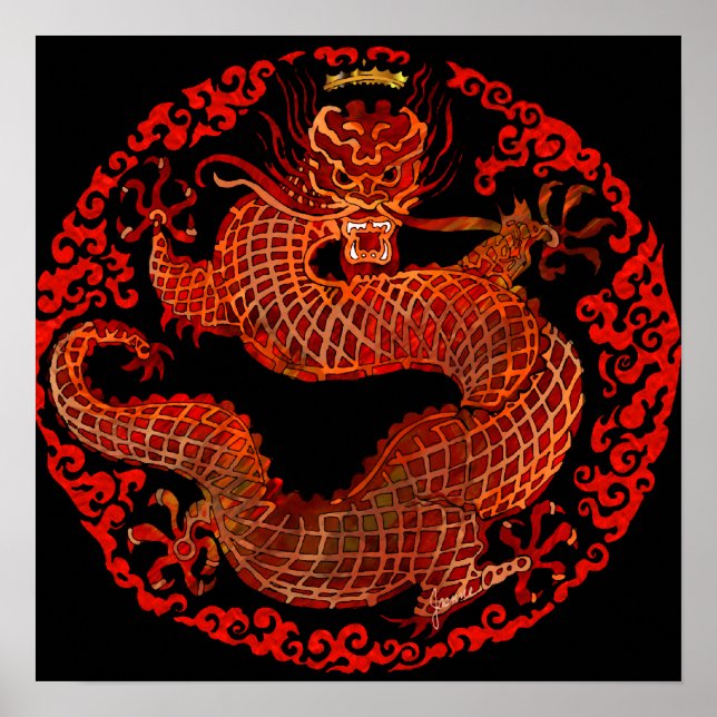 Dragon Kung Skriv ut Poster (Framsidan)