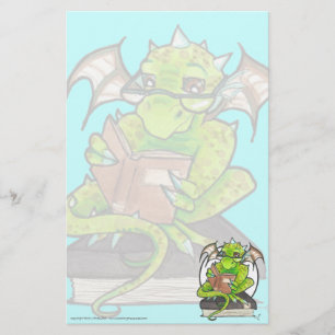 Dragon Läser fantasi konstpapper i brev papprare Brevpapper