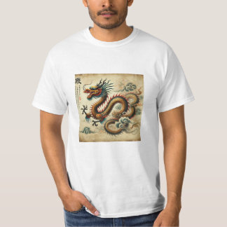 Dragón Legendario en Estilo Clásico Economica T Shirt