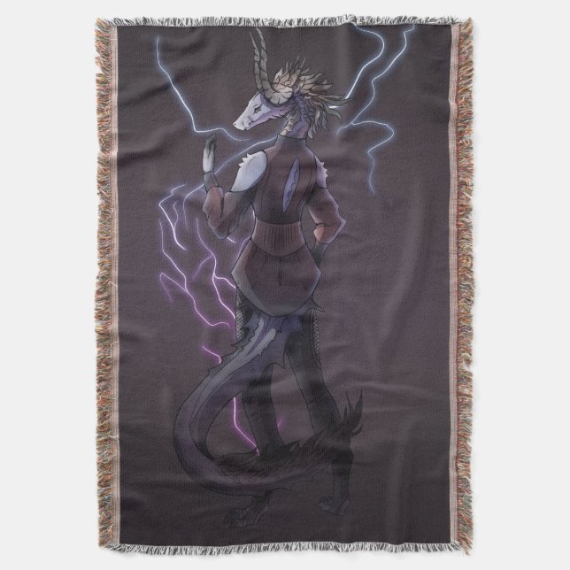 Dragon Lightning  Filt (Framsidan Vertikal)