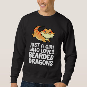Dragon Lizard, bara en flicka som Kärlek Bearde Lång Ärmad Tröja