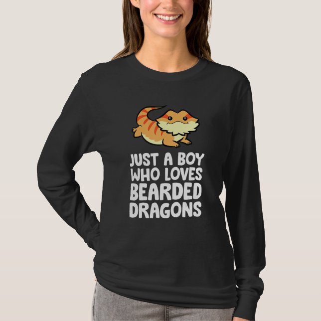 Dragon Lizard, bara en pojke som Kärlek slog T Shirt (Framsida)