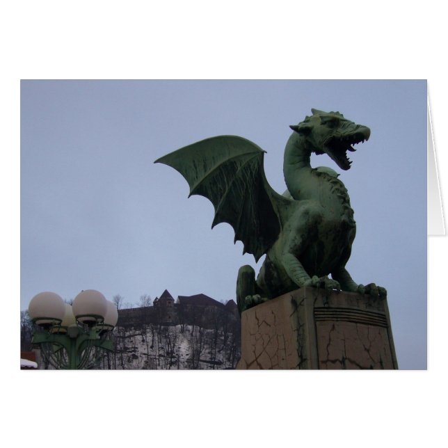 dragon ljubljana hälsningskort (Framsidan Horizontal)