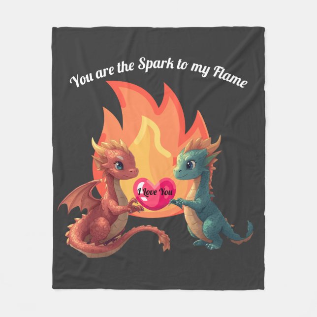 Dragon Love Fleece Blanket (Framsidan)