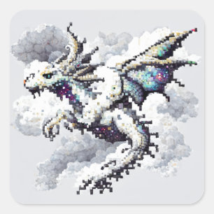 Dragon Luft Elemental Fyrkantigt Klistermärke