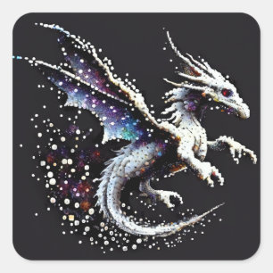 Dragon Luft Elemental Fyrkantigt Klistermärke