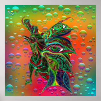 Dragon Lycklig Poster