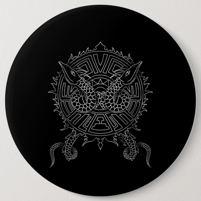 Dragon Mandala Tattoo Design Knapp (Framsida)
