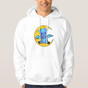 Dragon Måne Bra Night Dragon Fantasy Hoodie