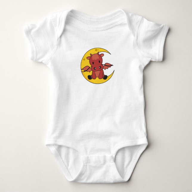 Dragon Måne Bra Night Dragon Fantasy T Shirt (Framsida)