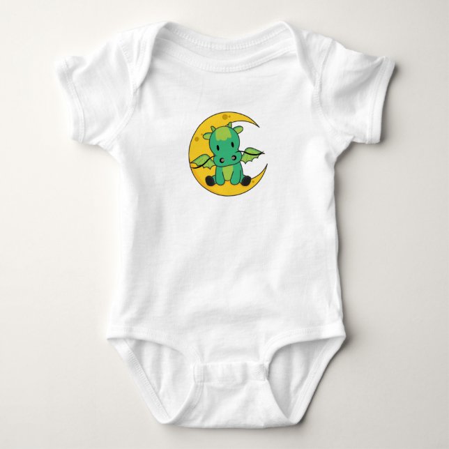 Dragon Måne Bra Night Dragon Fantasy T Shirt (Framsida)