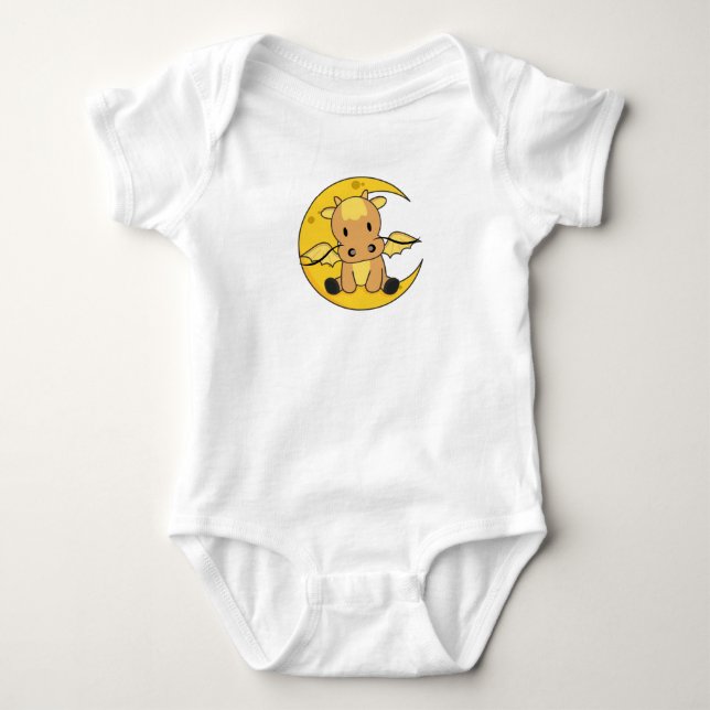 Dragon Måne Bra Night Dragon Fantasy T Shirt (Framsida)