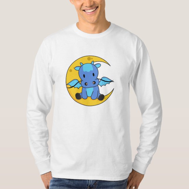 Dragon Måne Bra Night Dragon Fantasy T Shirt (Framsida)