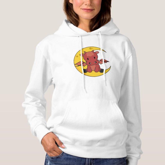Dragon Måne Bra Night Dragon Fantasy T Shirt (Framsida)