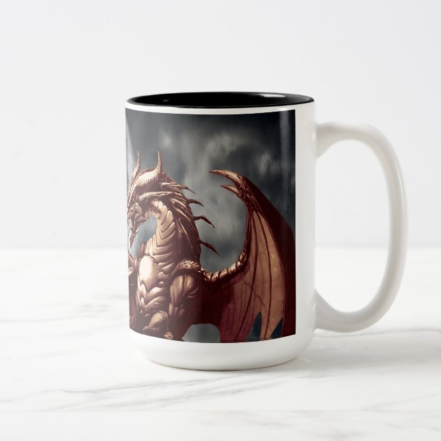 Dragon & Måne Fantasy Mugg (Höger)