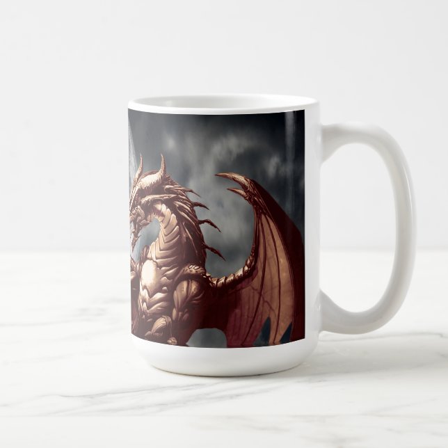 Dragon & Måne Fantasy Mugg (Höger)