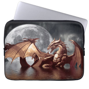 Dragon & Måne Fantasy Mythical Laptop sleeve