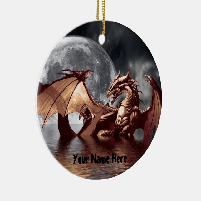 Dragon Måne Träd Ornament (Höger)