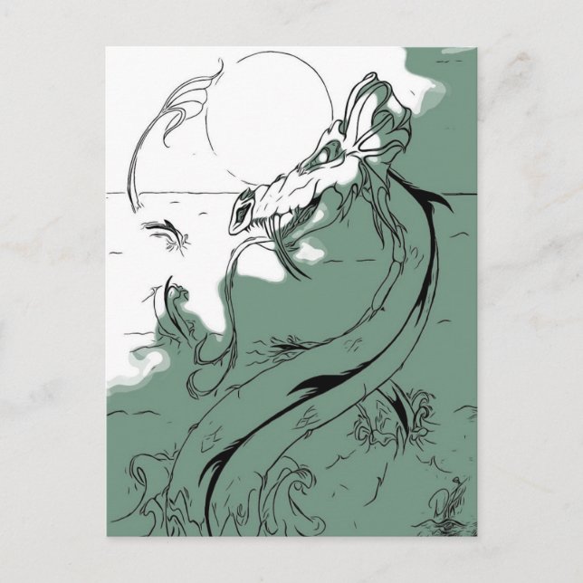 Dragon Måne Vykort (Framsida)