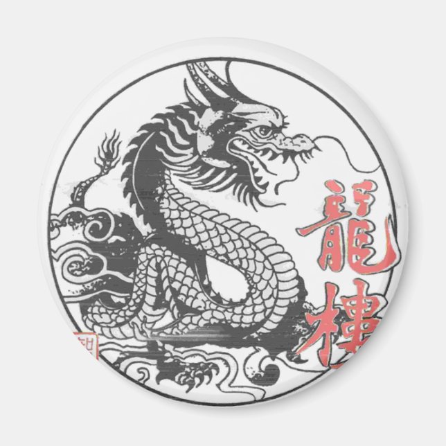 Dragon Martial Arts School Magnet (Framsidan)