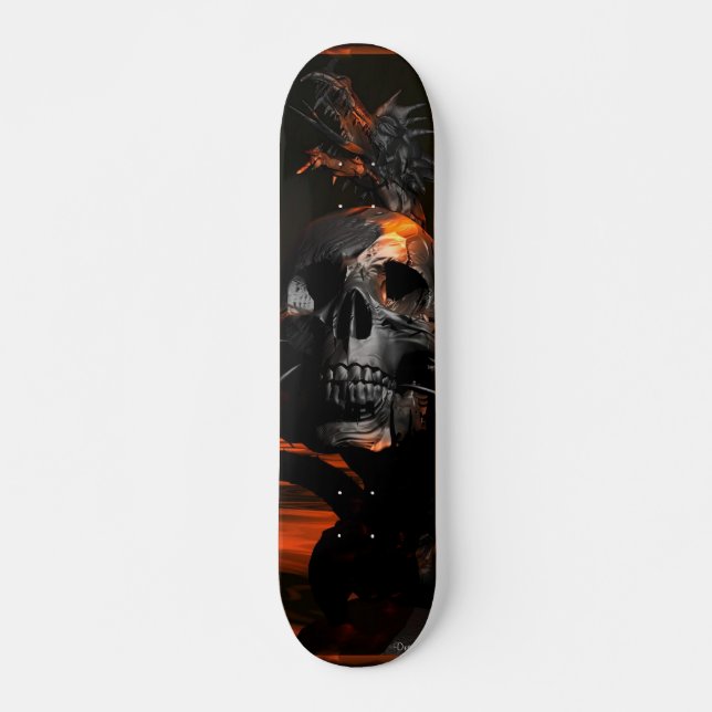 Dragon med Döskalle skateboard (Framsida)