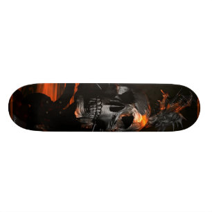 Dragon med Döskalle skateboard Bräda 20,5 Cm