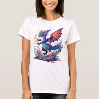 Dragon med eldboll t shirt