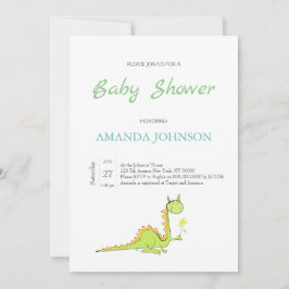 Dragon med en blomma inbjudningar