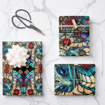 Dragon med fastkilat glas (Faux) med Ro