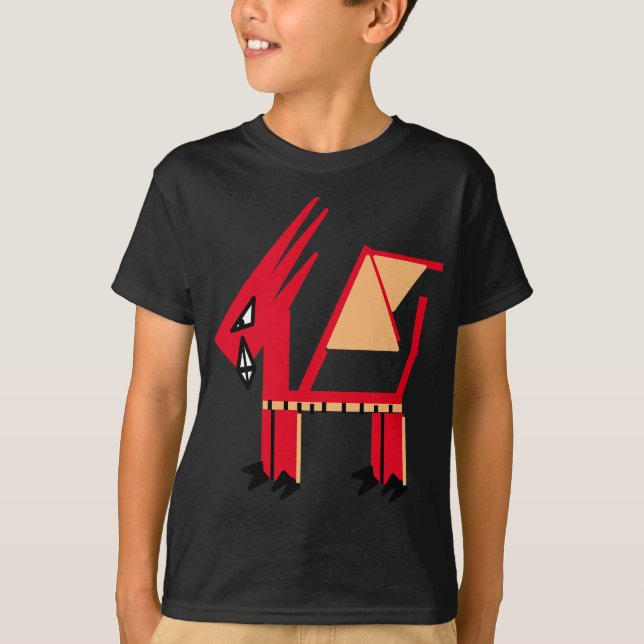 Dragon med gigantisk fläns t shirt (Framsida)