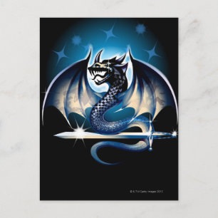 Dragon med svärd vykort