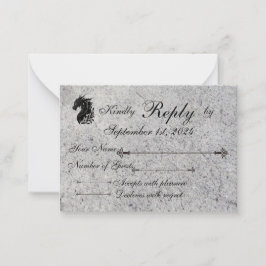 Dragon, medeltida OSA/Menu Anteckningskort