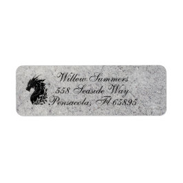 Dragon, Medieval Returadress Etikett