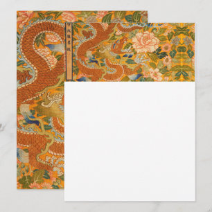 DRAGON MELLAN PEONIER,FLÖDEN,Blommigten GRÖNT LÖV Inbjudningar