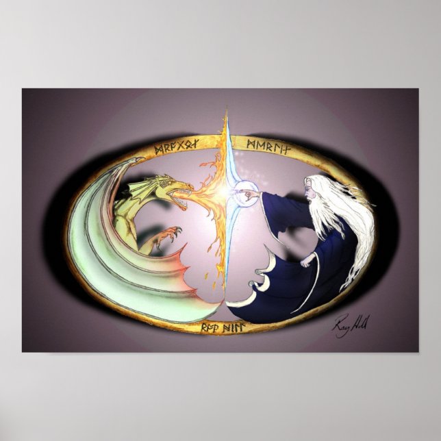 Dragon & Merlin Poster (Framsidan)