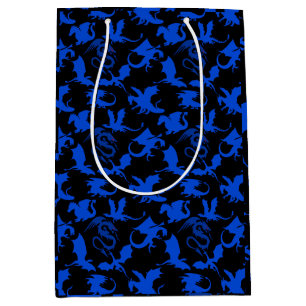 Dragon mönster 02 blue.bwx4 Black BG