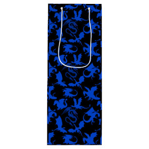 Dragon mönster 02 blue.bwx4 Black BG