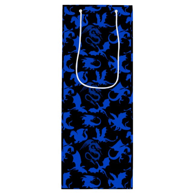 Dragon mönster 02 blue.bwx4 Black BG (Framsidan)