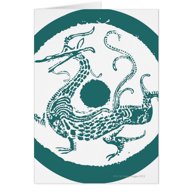 Dragon mönster 13 hälsningskort (Framsidan)