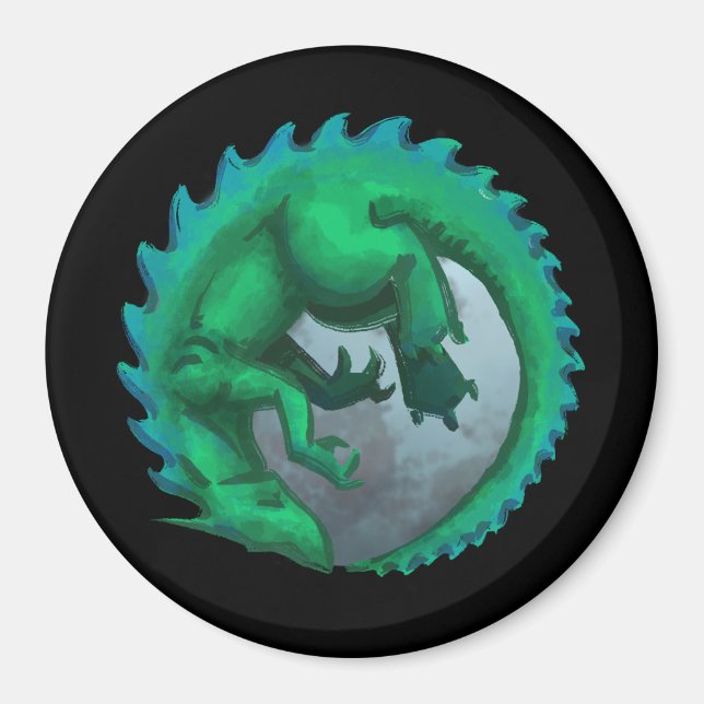 Dragon Moon Fridge Magnet (Framsidan)