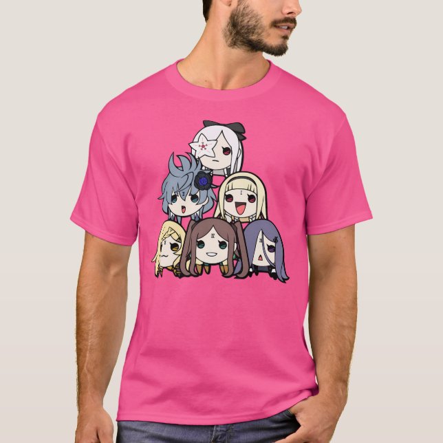 Dragon Murder Sword Sisters Kawaii Chibi Taiko Yok T Shirt (Framsida)