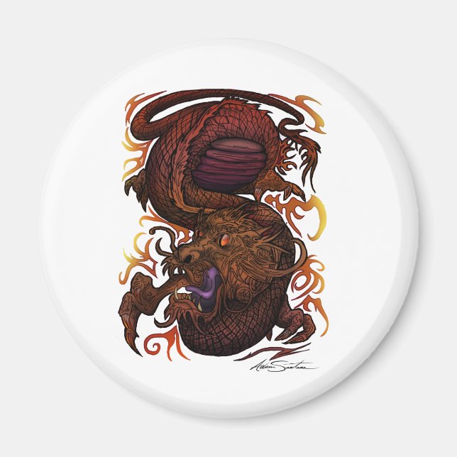 Dragon (Namnteckning design) Magnet (Framsidan)