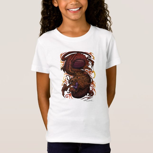 Dragon (Namnteckning design) Tee (Framsida)