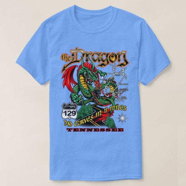 Dragon North olina Tennessee T Shirt (Design framsida)