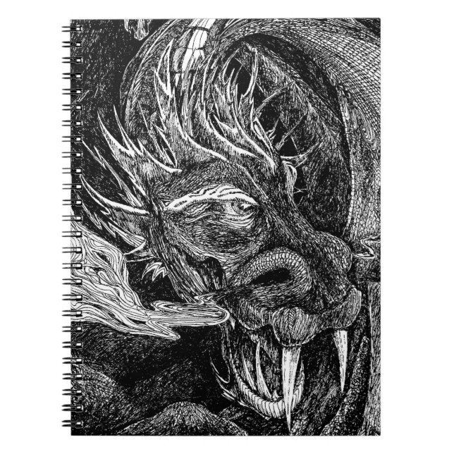 Dragon notebook anteckningsbok med spiral (Framsidan)
